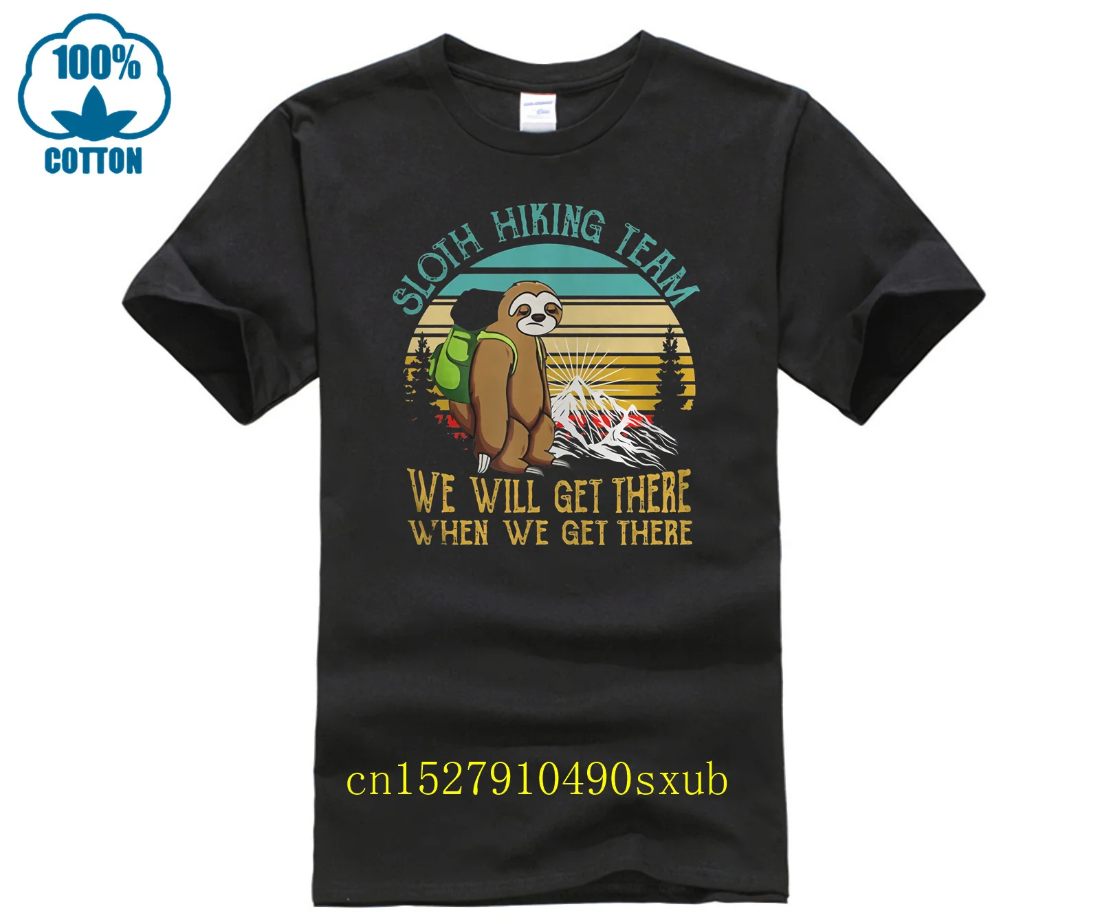 2023 брендовая мужская рубашка Ленивец походная команда мы дойдем туда, когда дойдем туда рубашку