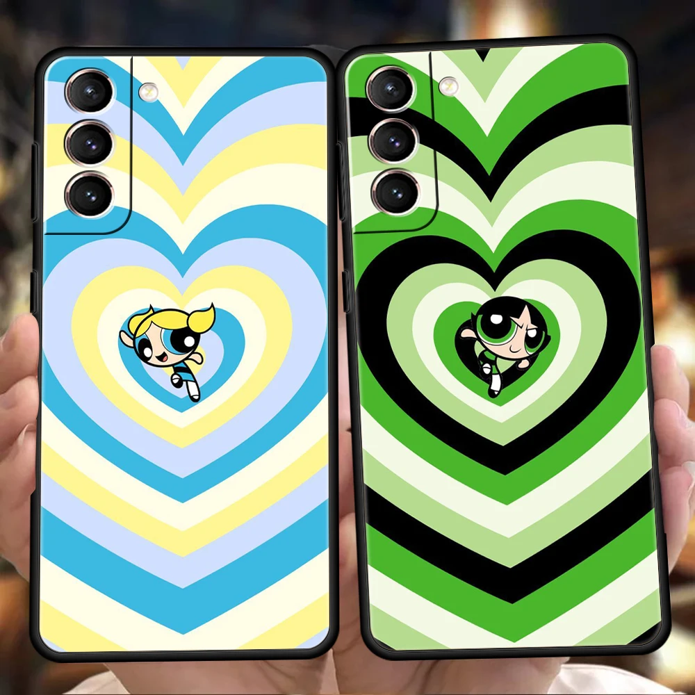 

Powerpuff Girls Case for Samsung Galaxy S22 S20 S21 FE Ultra S10 S9 M22 M32 Note 20 Ultra 10 Plus 5G Silicone Phone Cover Fundas