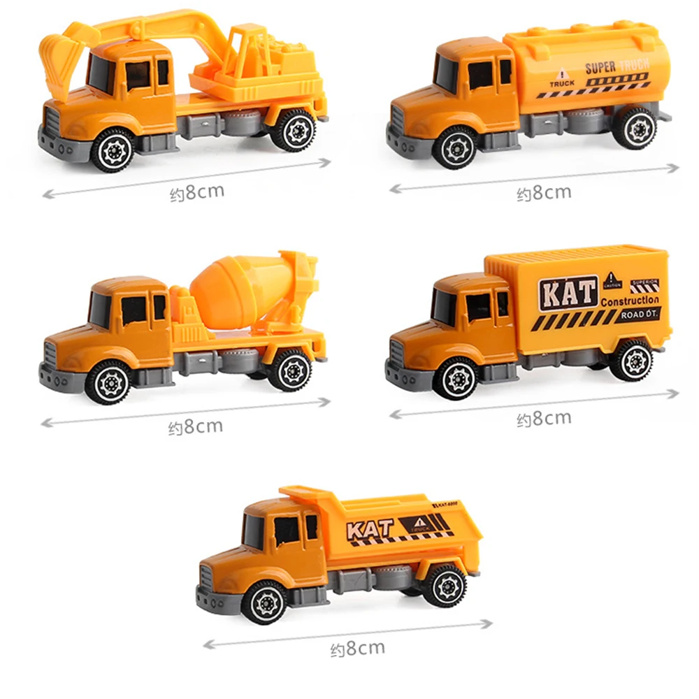 5/6pcs Alloy Diecast Engineering Car Models Fire Fighting Truck Toys for Children Kids Vehicle Gift Excavator Tractor Toy |