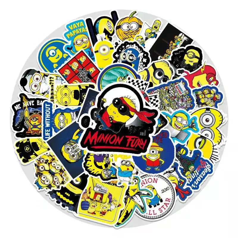

10/30/50Pcs Fun Kawaii Yellow People Cute Stickers Anime Funny Graffiti Deco DIY Sticker Cartoon Decals Pvc Kid Classic Toy Gift