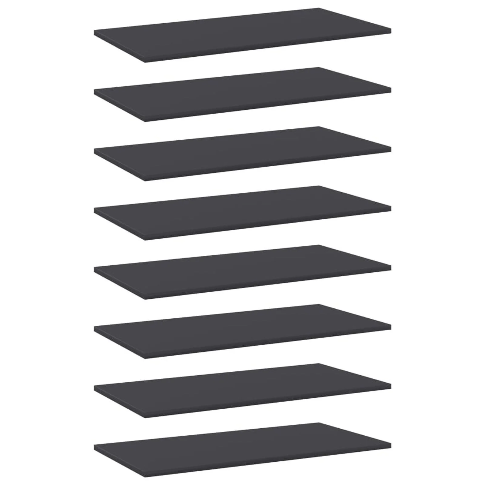 

Bookshelf Boards 8 pcs Gray 31.5"x15.7"x0.6" Chipboard