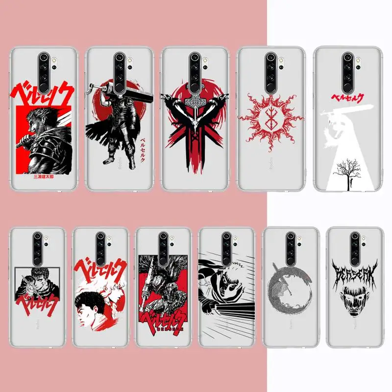 

Anime Berserk Phone Case for Samsung A51 A52 A71 A12 for Redmi 7 9 9A for Huawei Honor8X 10i Clear Case