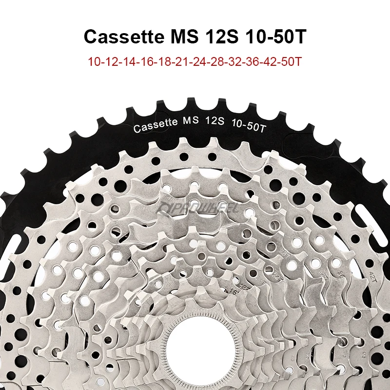 SUNSHINE 12S 10-50T/52T MS кассета MTB Micro Spline K7 12V Shimano M6100 118 L/KMC X12 цепь для M8100 M9000 M9100 звездочка -