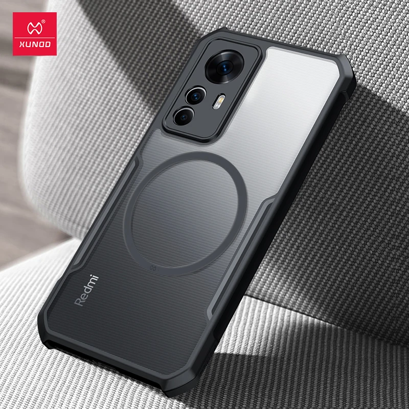 

Xundd Magnetic Case For Xiaomi 12T Case, Shockproof Transparent Wireless Charge Cover Magnet Holder For Xiaomi Mi 12 T Case