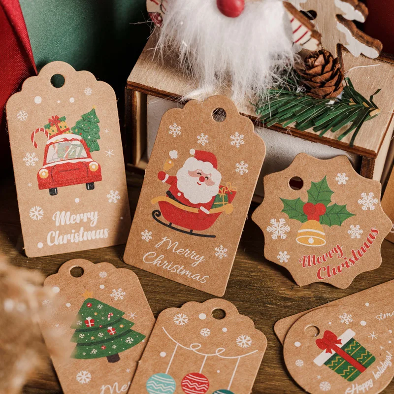 

Thickened Christmas Decoration Hangtag Printing Santa Claus Hangtag Christmas Gift Decoration Card Etiqueta Colgante De Navidad