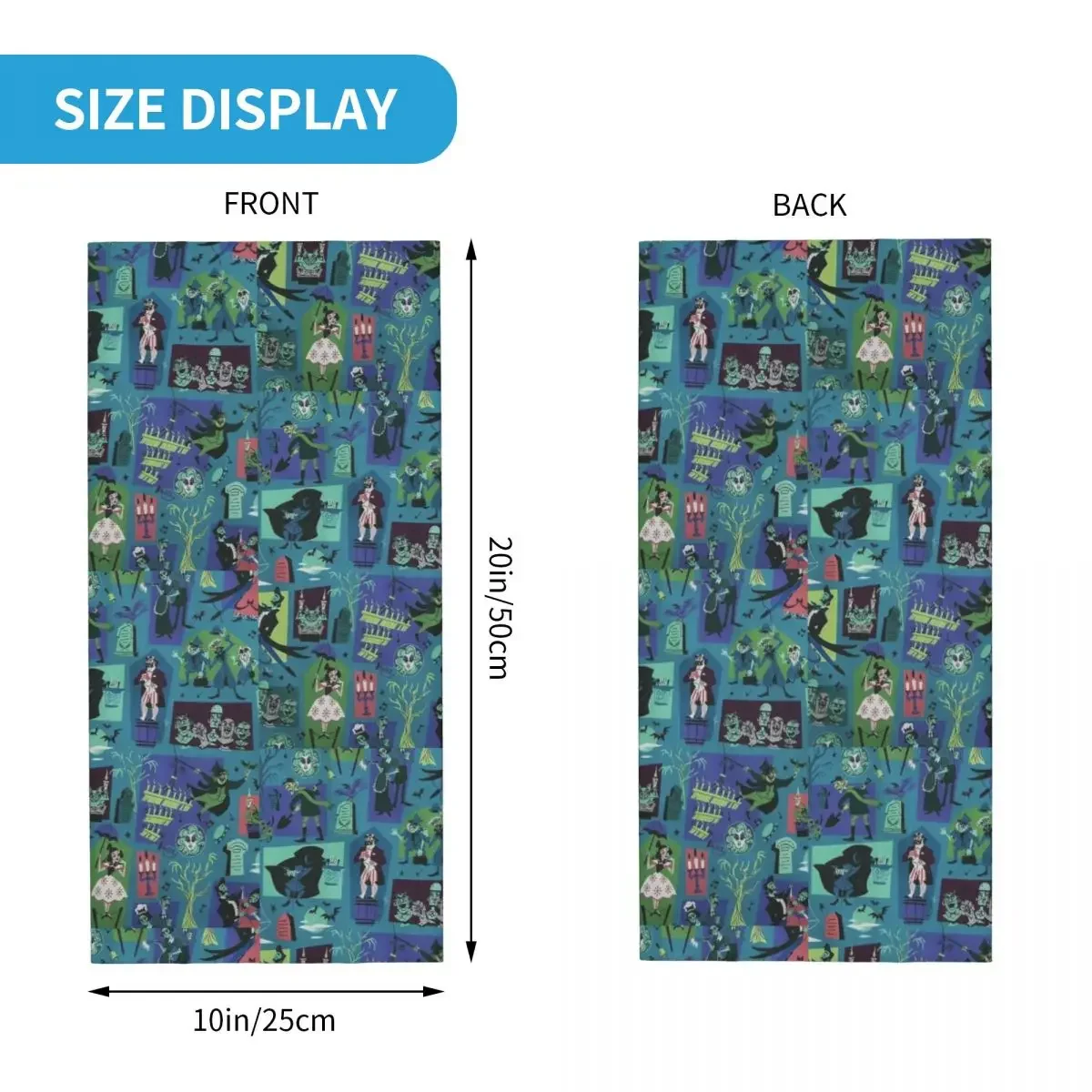 Зимняя повязка на голову с изображением дома привидениями Хэллоуин мадам