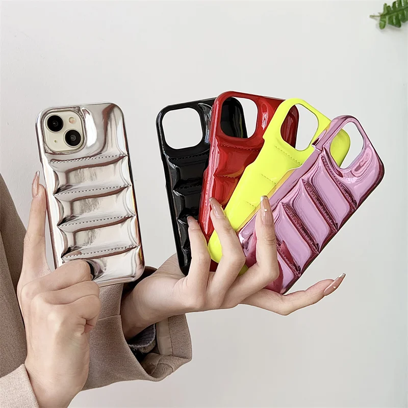 Мягкий противоударный роскошный блестящий чехол для iPhone 11 12 13 14 15 16 Plus Pro Max