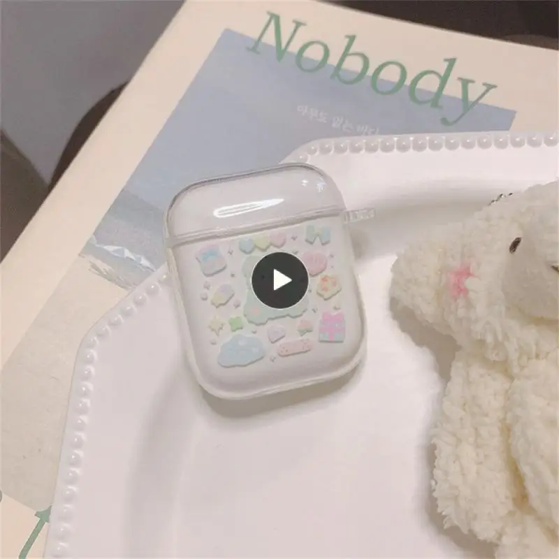 

Transparent Headphone Protective Shell Soft Tpu Earphone Protective Sleeve Drop-resistant Cute Wireless Headsets Cover Cartoon