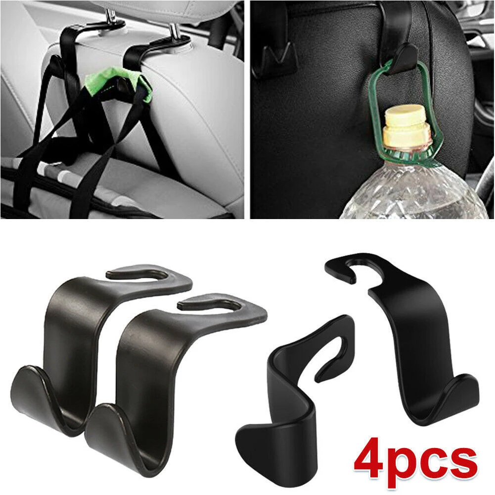 

Durable High Quality Back Seat Hook Car Baby Supplies Umbrellas Bag Water Bottles Black Grocery Bags Hanger Headrest