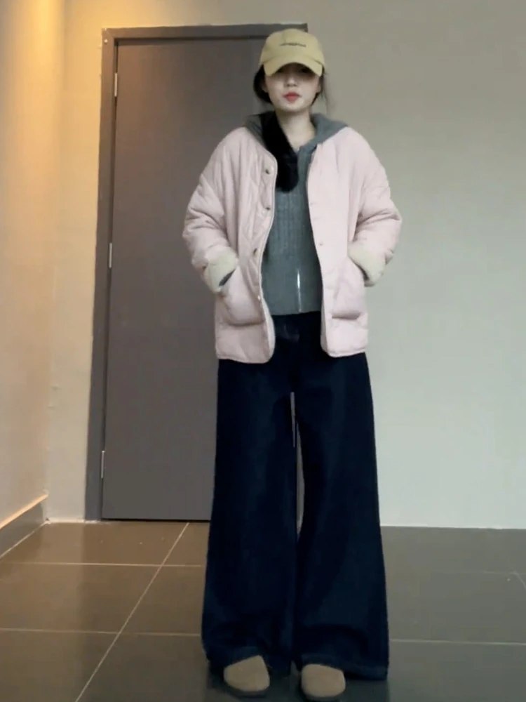 Куртка на хлопковой подкладке Глубокий осенний пуховик Корейская серия Пальто с