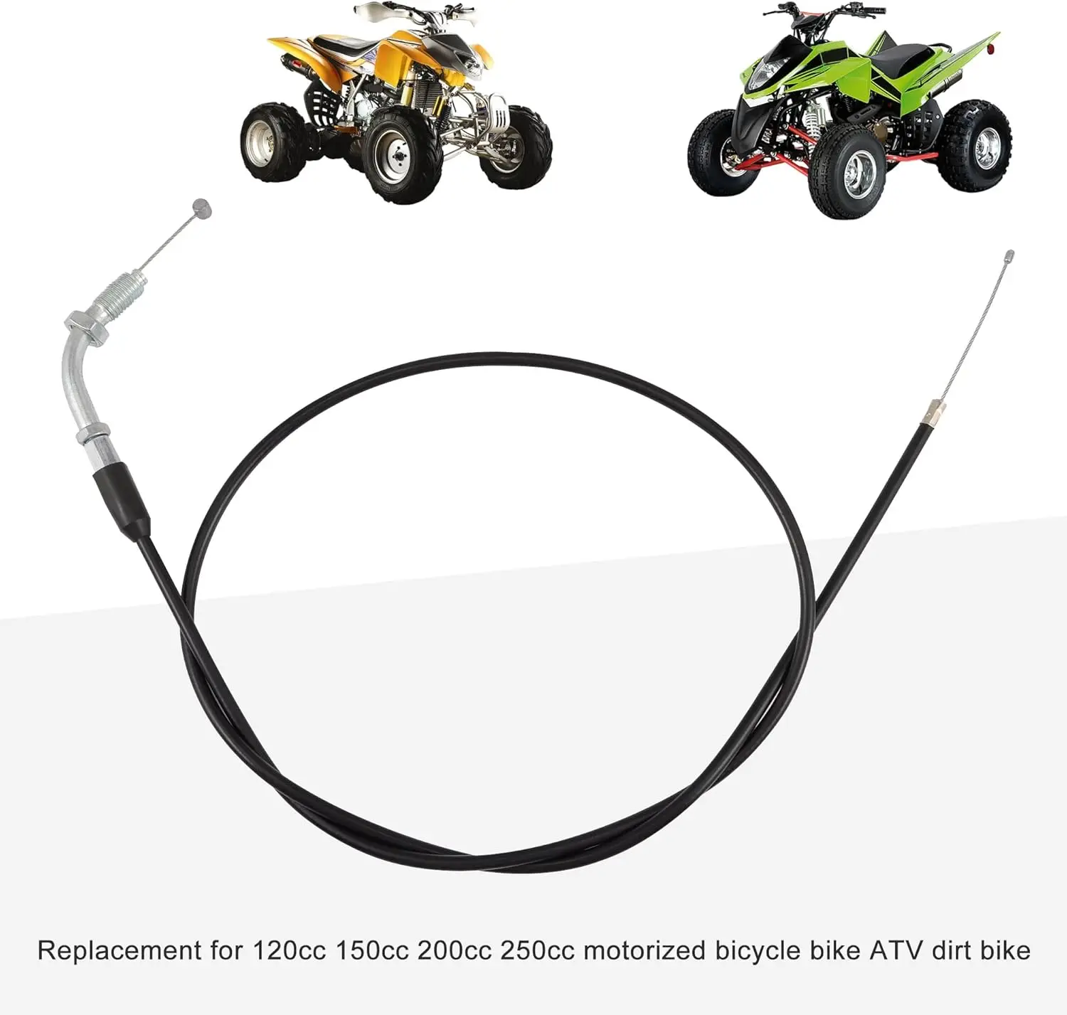 Фото Трос газа 44,6 дюйма для вертикальных двигателей 125cc, 150cc, 200cc, 250cc для квадроциклов и мотоциклов для бездорожья №5
