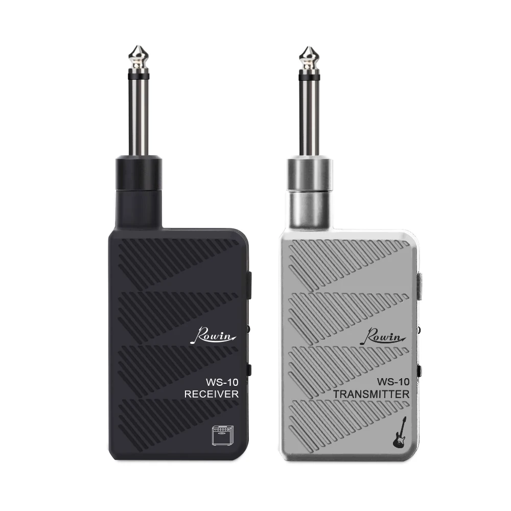 Rowin WS-10 Guitar Wireless System Transmitter Receiver Wireless System Transmission With Rechargeable Battery