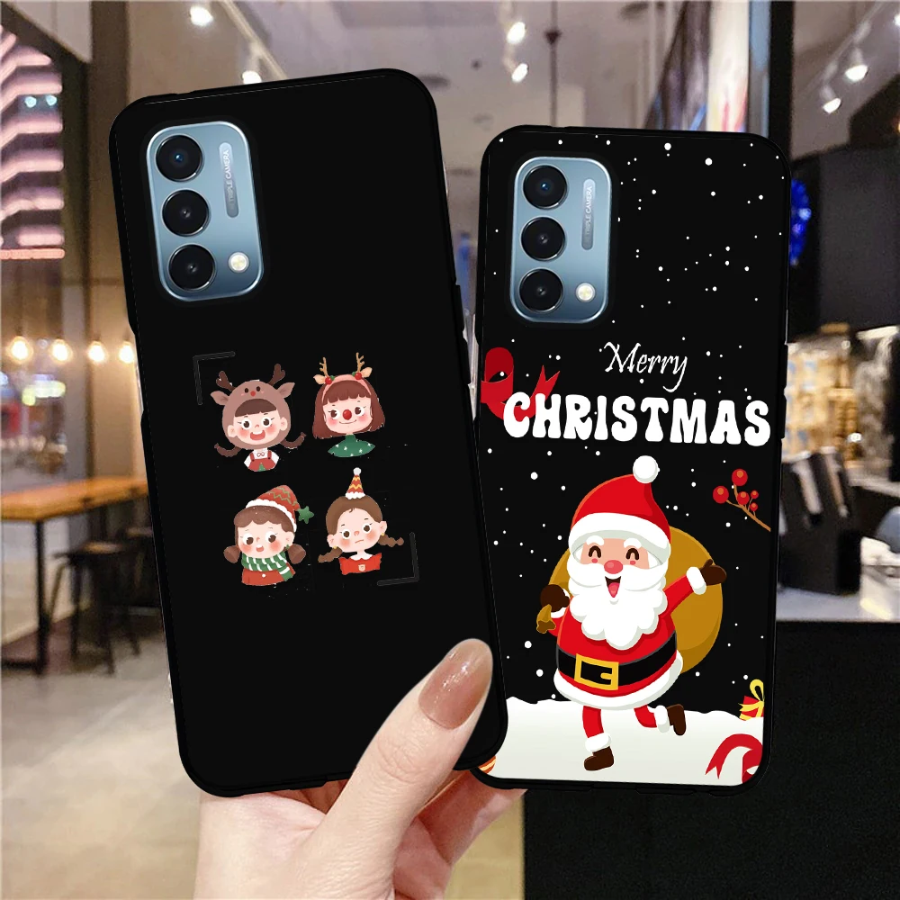 

Christmas Cute Girl Case for Oneplus 8Pro 8T 5T Z 10T Nord N20 N10 CE 2 5G N100 10Pro 9R 9Pro 6 6T 7T 7 Pro Soft TPU Back Cover