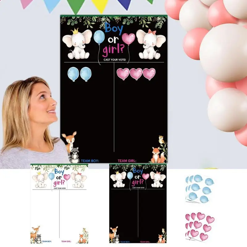 

Gender Reveal Voting Board Boy Or Girl Board Gender Reveal Kit Gender Reveal Party Decoration Vote Poster For He Or She Party