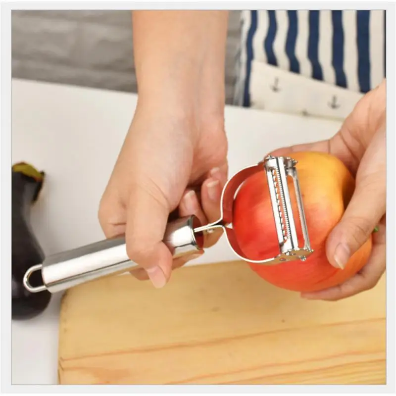 

Stainless Steel Peeler Fruit Vegetable Multifunction Grater Peeler Slice Melon Potato Carrot Apple Cucumber Home Kitchen Tool