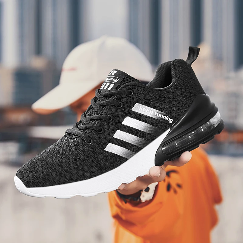 2022 Hot Sale Air Cushion Running Shoes Men White Sports Shoes Big Size 46 Low Outdoor Mens Trainers Lightweight tenis masculino