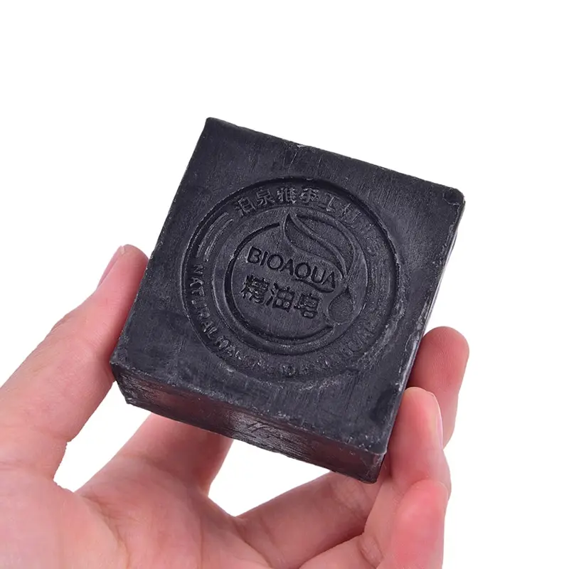 

Black Bamboo Charcoal Soap Face Body Clean Whitening Soap Smooth Whiten Firm Skin