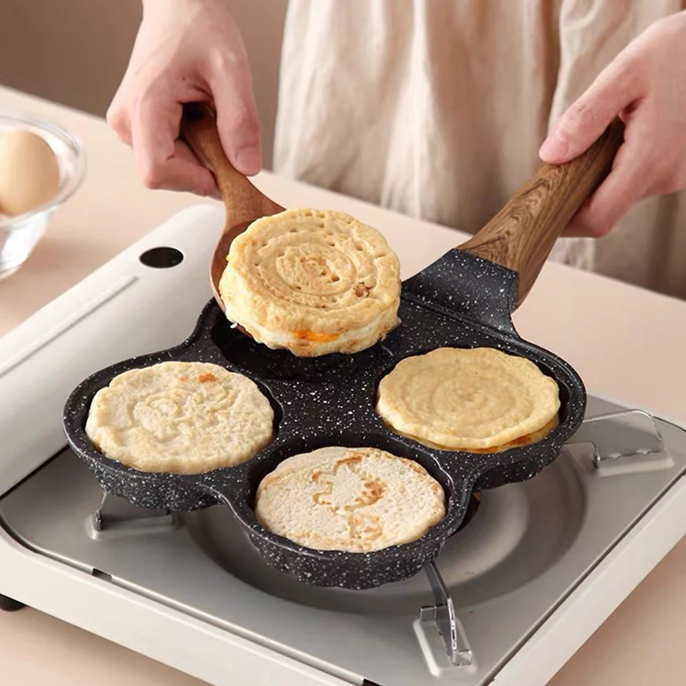 

Four-hole Frying Pot Pan Thickened Omelet Pan Non-stick Egg Pancake Steak Pan Cooking Egg Ham Pans Breakfast Maker Cookware
