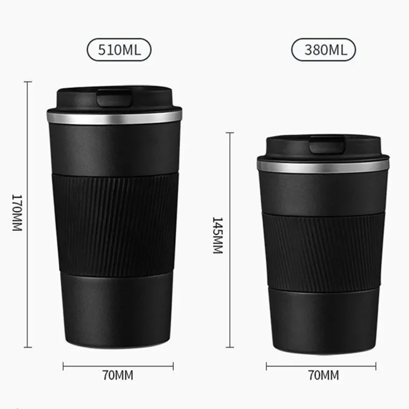 

2023 380ml 510ml Stainless Steel Coffee Cup Thermal Mug Garrafa Termica Cafe Copo Termico Caneca Non-slip Travel Car Insulated B