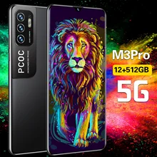 2022 M3Pro Smartphone Global Cellphones 6.72 Inch Android 10.0 Mobilephones 12GB+512GB Celular 3G 4G 5G Unlock Cell Phones