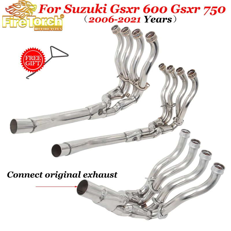 

Slip-On For Suzuki Gsxr 600 750 Gsxr600 Gsxr750 2006-2021 Motorcycle Exhaust Full System Moto Muffler Escape Front Link Pipe