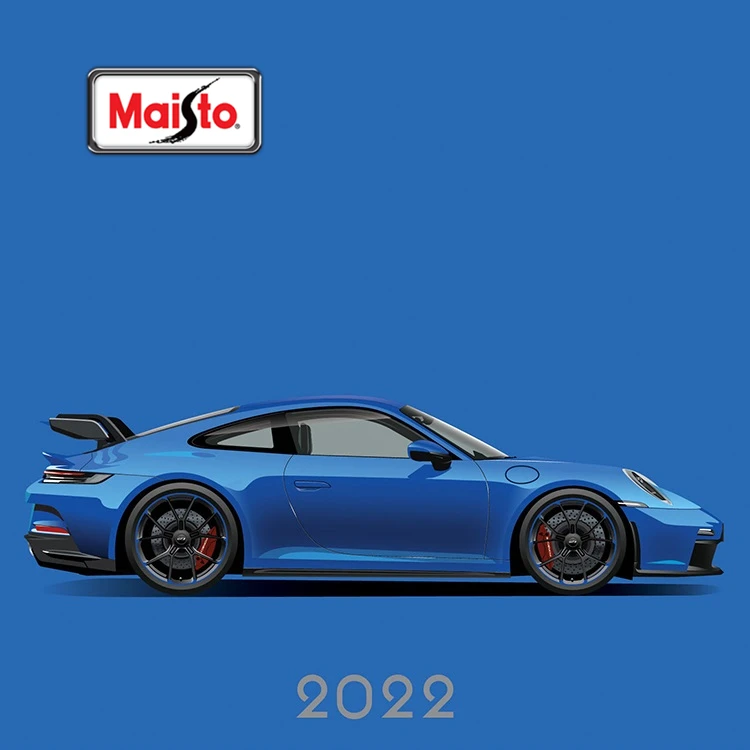 

Maisto 1:18 Porsche 911 GT3 Shark Blue Glossy Black Diecast Model Car