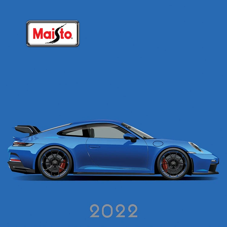 

Модель автомобиля Maisto 1:18 Porsche 911 GT3 Shark Blue глянцевая черная литая под давлением
