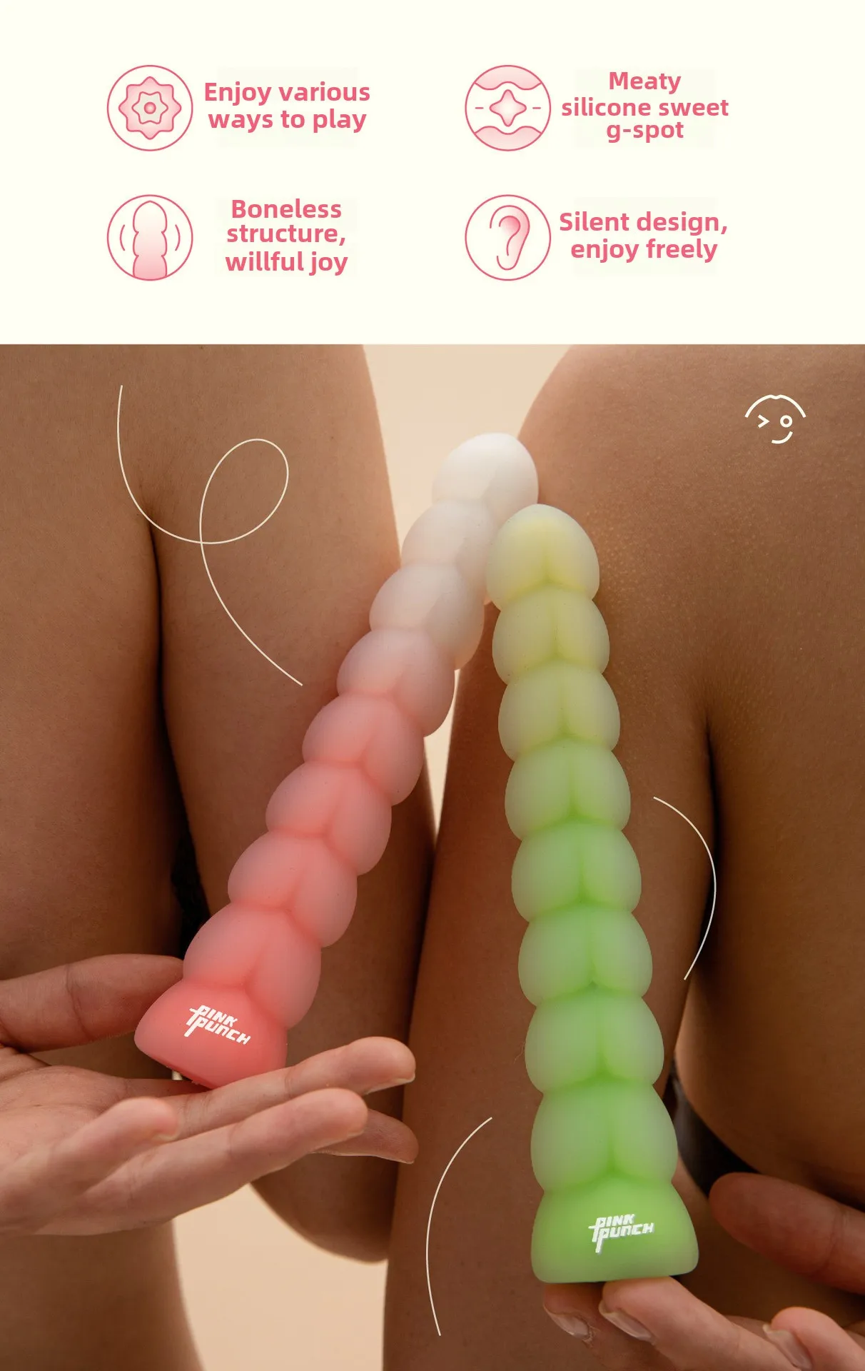 Розовый хит Персик Персиковый пирог Массажный вибратор Мягкий свет Звук