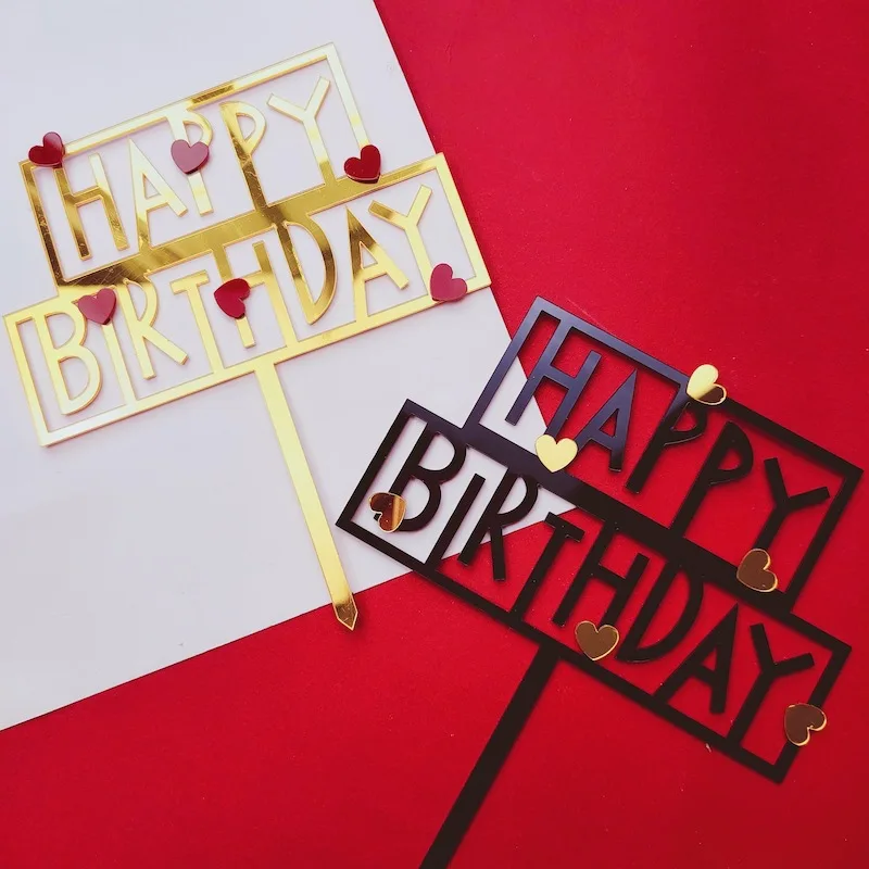 

New Acrylic Happy Birthday Cake Toppers Birthday Cake Topper For Baby Birthday Party Cake Supplies