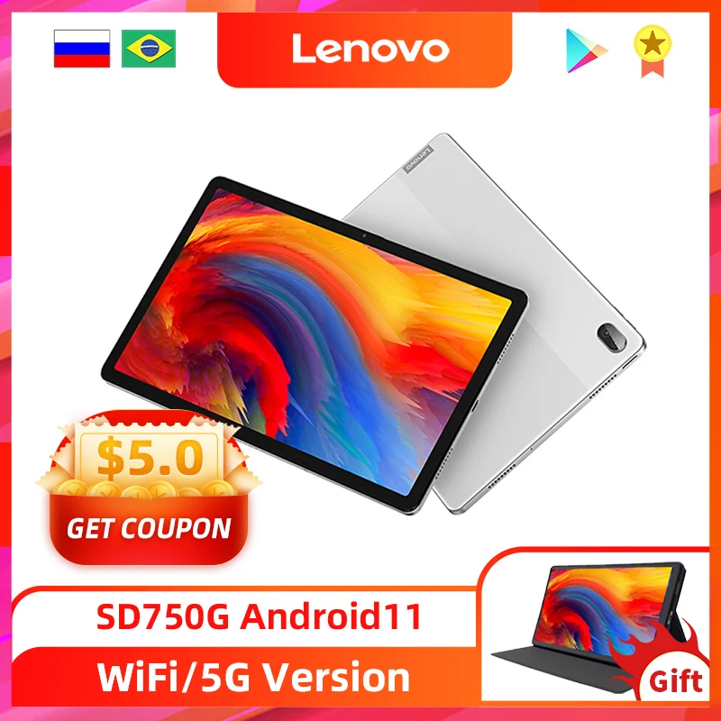 

NEW2022 Lenovo tablet PC Xiaoxin Pad P11 Plus 2021 Global version TB-J607F Snapdragon 750G 6GB RAM 128GB ROM 11inch tablets