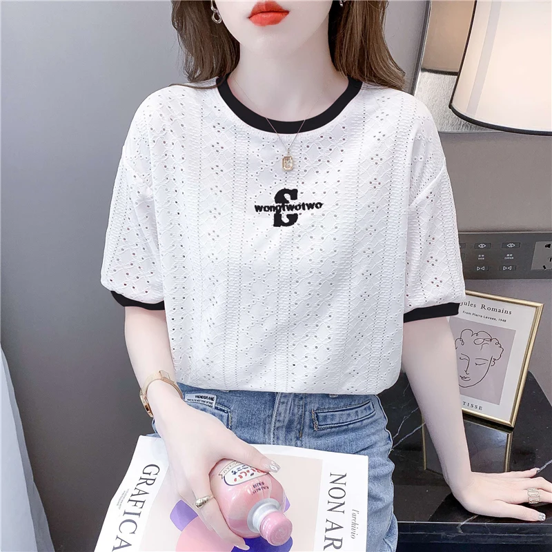 

Clothes Ladies 2022 Women Fashion Cotton pink T Shirt Tee Shirt Fashion