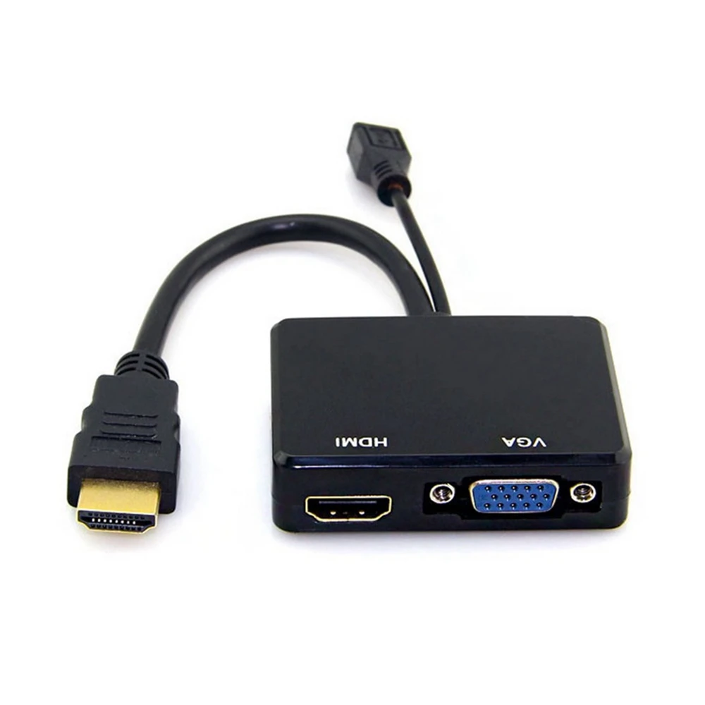 Hdmi support. Разветвитель HDMI VGA HDMI. Адаптер с VGA на два HDMI. Переходник ВГА В HDMI для монитора. Сплиттер ВГА.