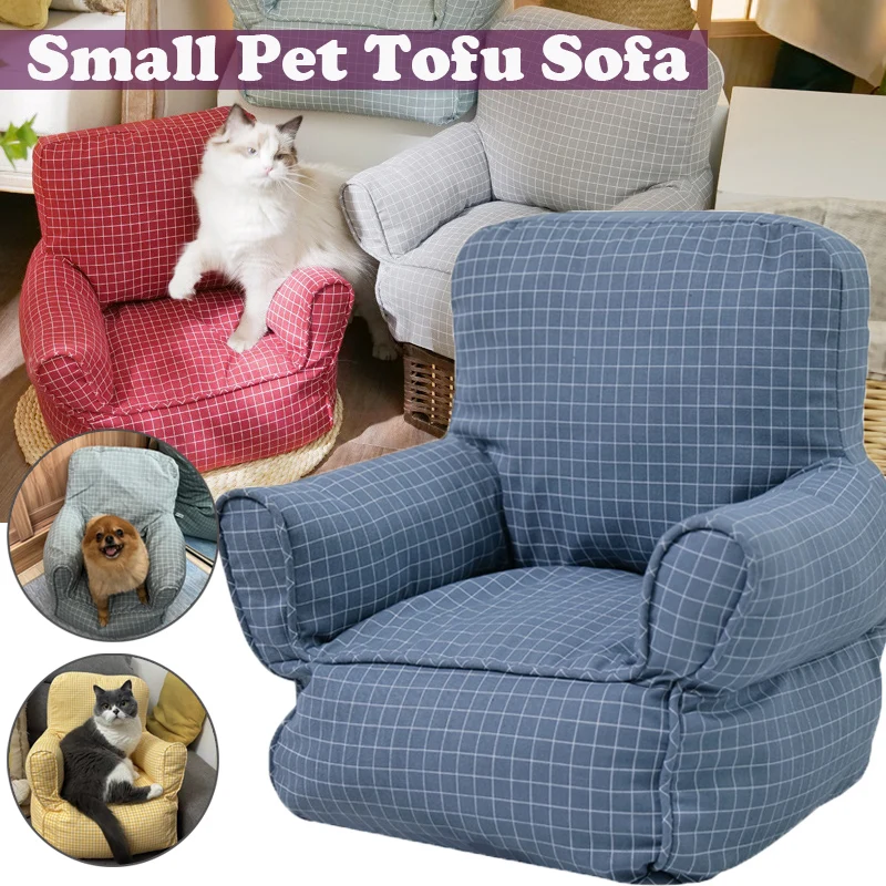 

Pet Supplies Pet Tofu Sofa Comfortable Soft Cat Bed Removable Washable Fabric Sofa Pet Kennel Soft Sofa Bed For Small [ets