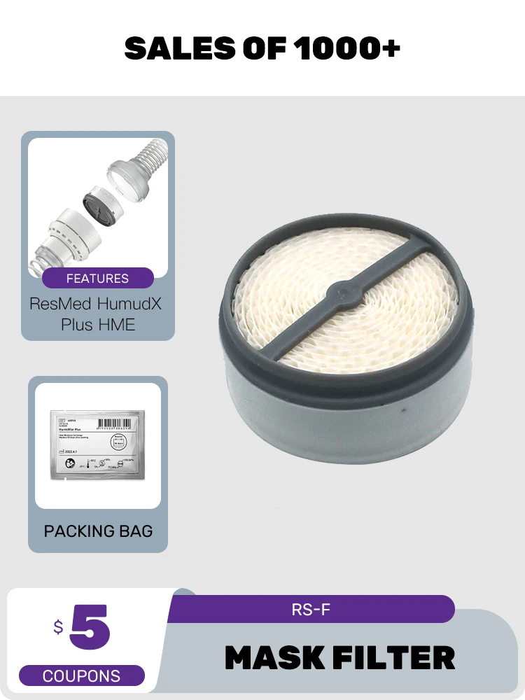 

ResMed HumidX Plus HME Безводный увлажнитель воздуха AirMini Аксессуары для вентиляторов Фильтр Хлопок Искусственная назальная увлажняющая головка