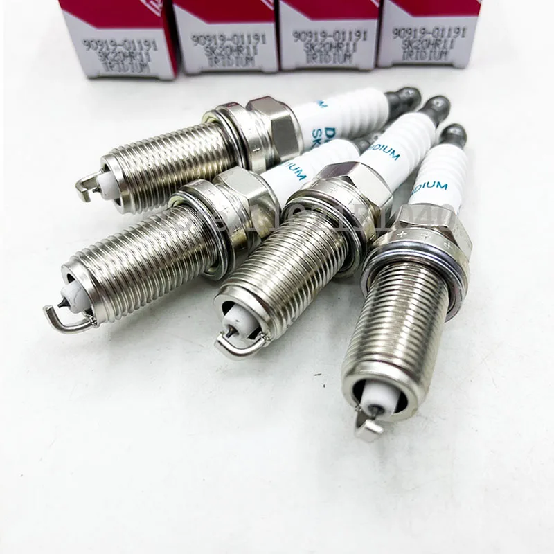 

4pcs 90919-01191 SK20HR11 Iridium Spark Plug For Toyota Lexus LS460 LX570 GX460 Land Cruiser 4Runner FJ Tacoma Tundra Sequoia
