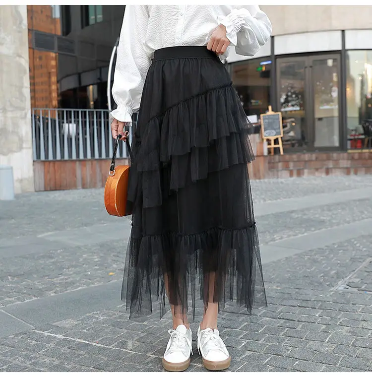 Женская длинная юбка с леопардовым принтом повседневная сетчатая Макси-юбка