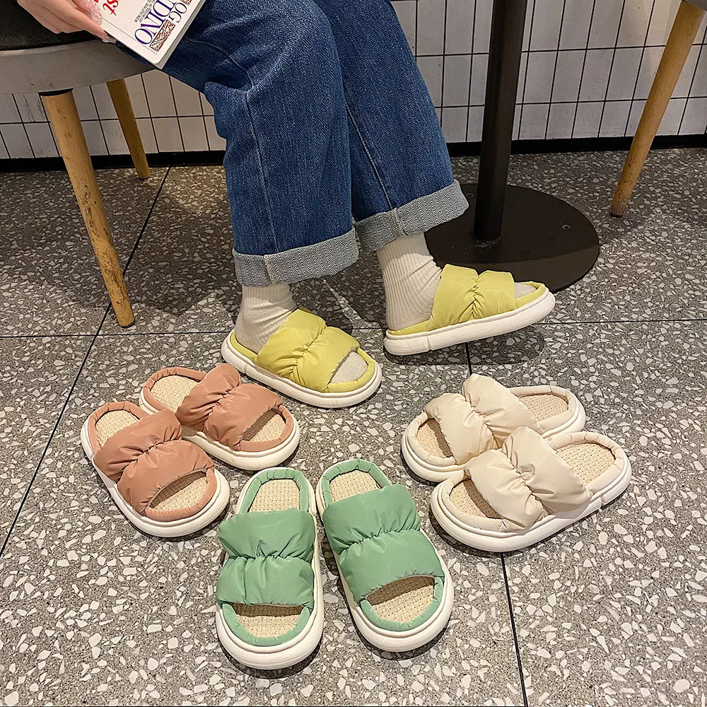 

Slippers Women's Color Soft Bottom Senior Retro Home Slippers Women's Heightening Lightweight Girls Indoor Slippers