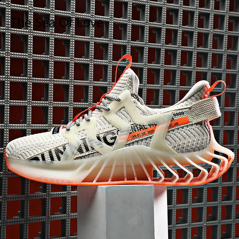 

2022 New men's running shoes fashion breathable outdoor sports sneakers fashion summer mesh jogging high quality large size shoe
