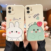 cute bear rabbit for apple iphone 11 12 13 pro max 12 13 mini x xr xs max se 2020 6 6s 7 8 plus silicone phone case cover fundas