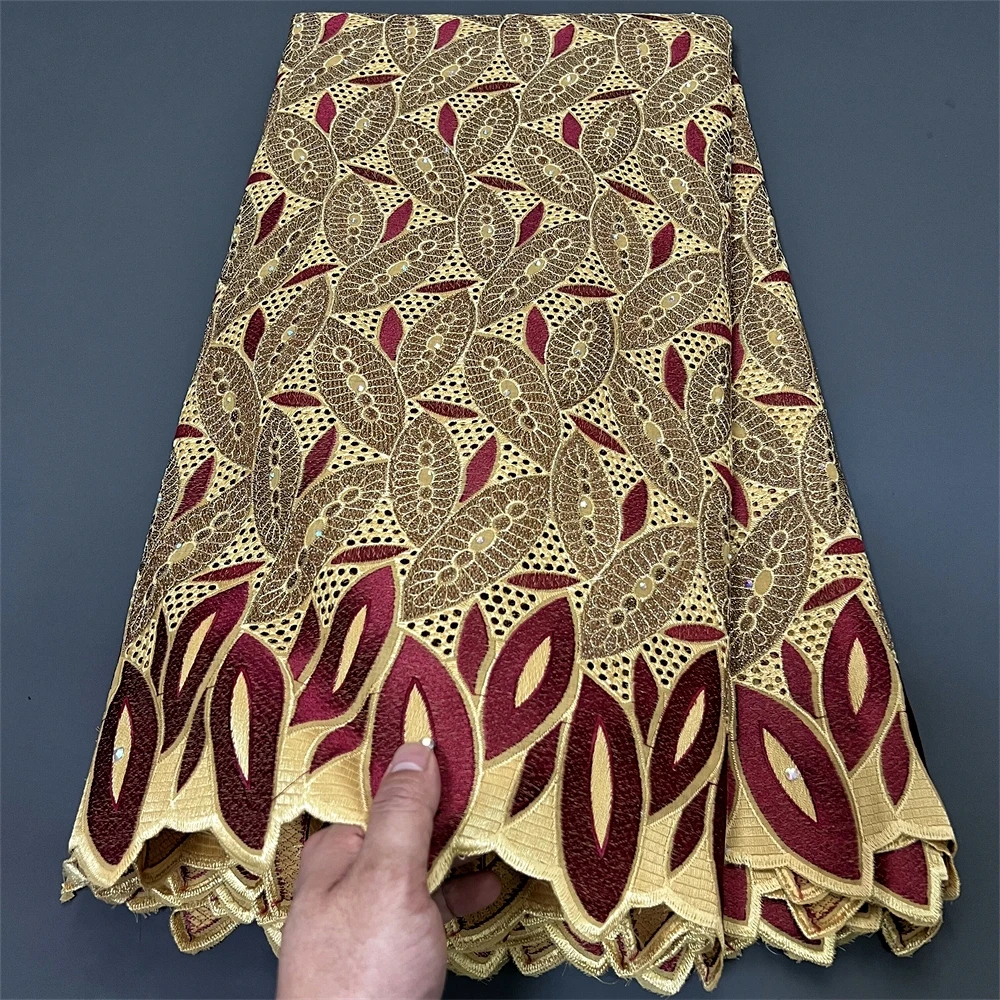 Высокое качество 2024 Африканский нигерийский Тюль с вышивкой кружевная ткань