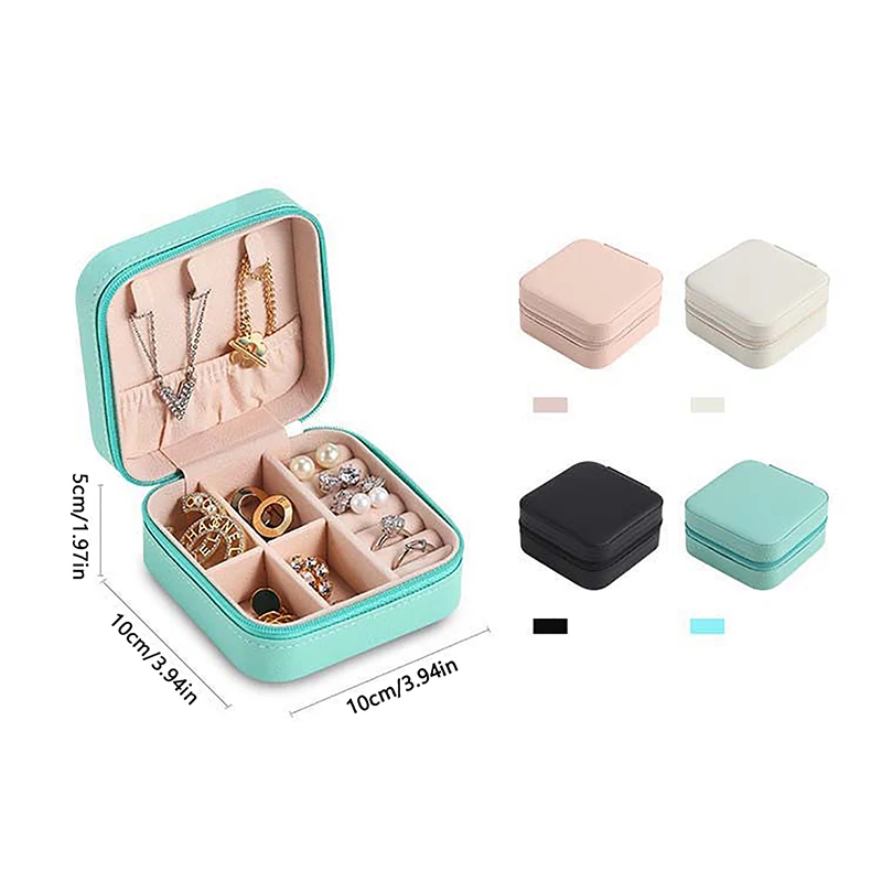 

Portable Accessory Box Earrings Earrings Necklaces Rings Storage Jewelry Boxes Travel Jewelry Storage Bag Organizer Display Box