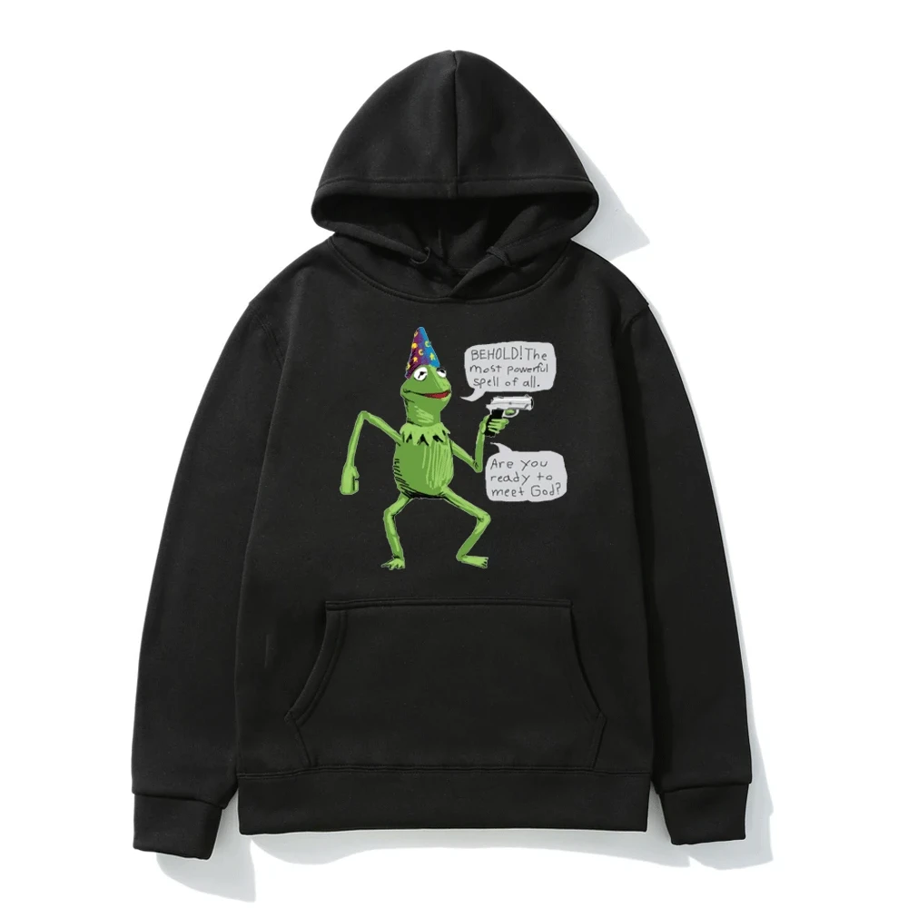 Мужская/Женская толстовка с капюшоном Yer A Wizard Kermit |