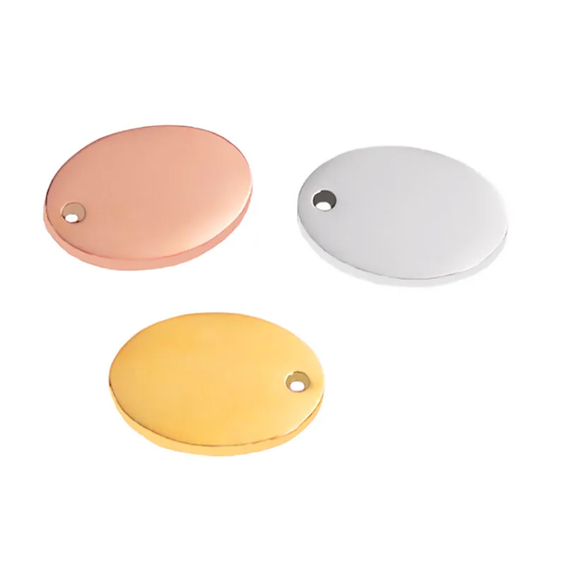 

WZNB 5Pcs Stainless Steel Oval Stamping Blank Charms for Engraving Jewelry Making Earring Pendant Necklace Accessory Diy Materia
