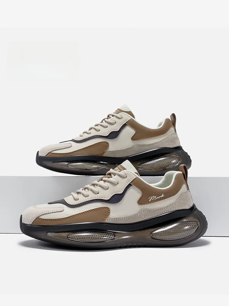 Mark Huafei Men's Sneaker Shoes 2024 New Autumn Thin Casual Height Increasing Breathable Dad