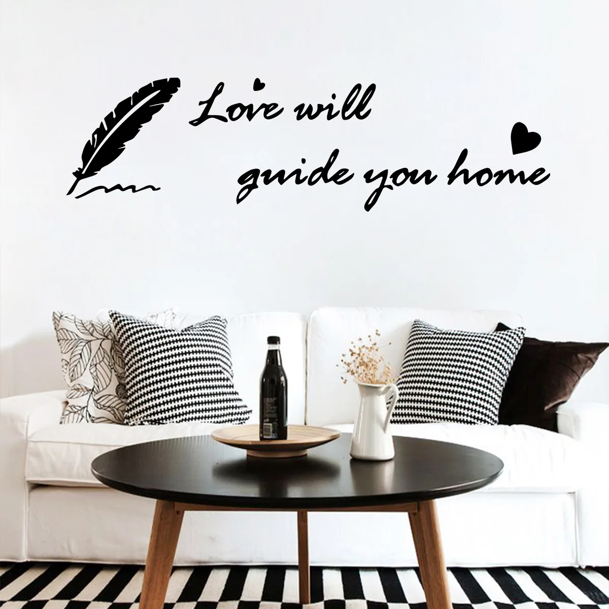 

Creative Feather Series Wall Stickers Self-adhesive Removable PVC Home Decor for Living Room Bedroom Restaurant