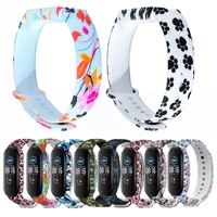 painted bracelet for xiaomi mi band 5 6 sport strap watch silicone wrist strap for xiaomi mi band 5 bracelet for miband 6 strap