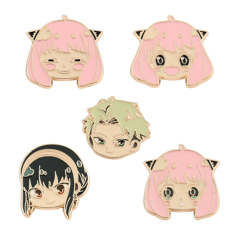 

Anime Spy X Family Anya Yor Forger Twilight Cartoon Pins for Backpacks Loid Forger Thorn Princess Brooches for Clothes Jewelry