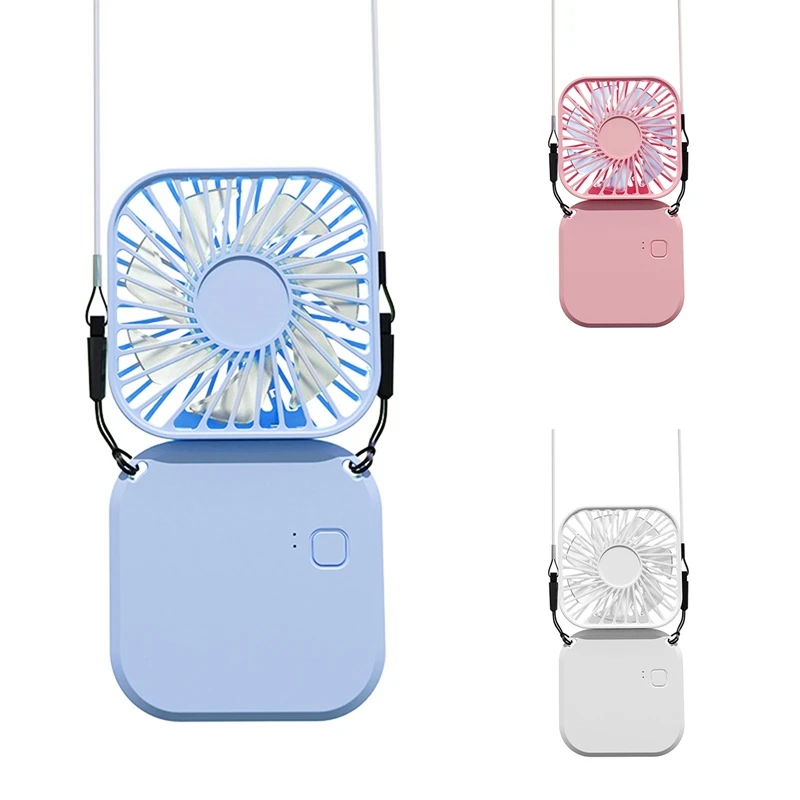 

Portable Fan USB Hanging Neck Fan Rechargeable Electric Handheld Fan Multifunctional Folding Desktop Table Fan