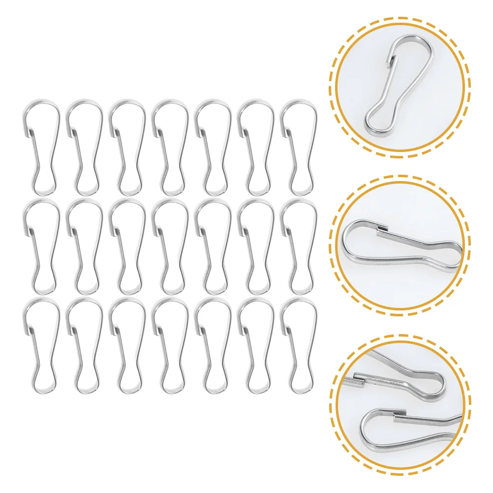 100 шт. пружинные пряжки из нержавеющей стали карабины ремешки цепочка для ключей