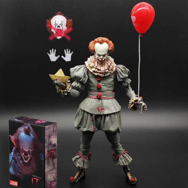 Фото Коллекционная фигурка Neca It Pennywise Joker Reborn Moonlight, лимитированная серия, люкс-издание, модель куклы в стиле хоррор, подарок для фанатов кино №1